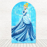 Toile de fond pour arche Cendrillon Disney étincelle bleue pour décor événement magique
