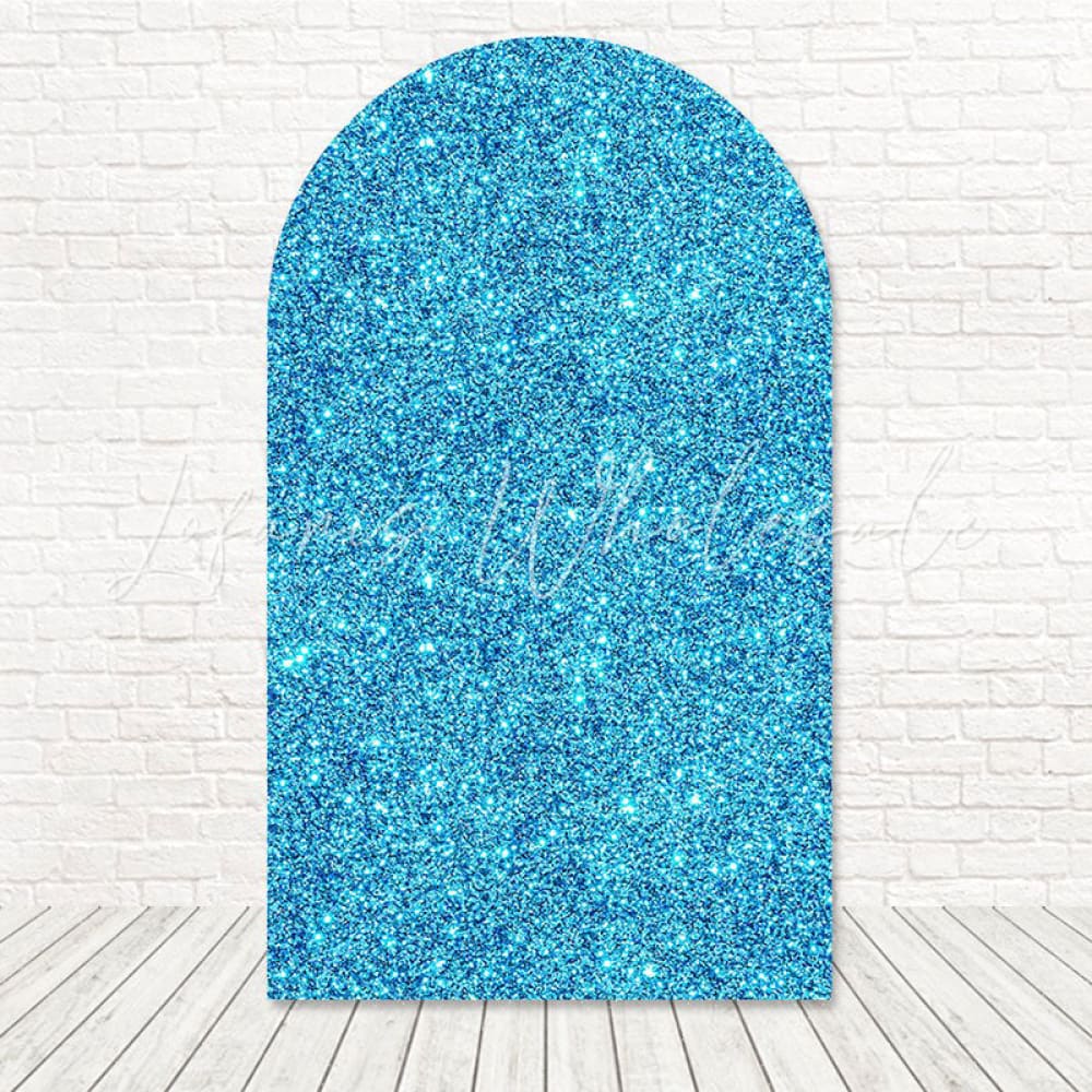Toile de fond pour arche paillettes bleues étincelle océan pour look fête cool
