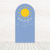 Toile de fond pour arche Notre rayon de soleil bleu pour célébrations lumineuses et joyeuses