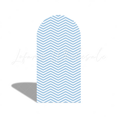 Toile de fond pour arche flore éléphant rayure pois bleus pour fête anniversaire Baby Shower révélation genre