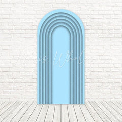 Toile de fond pour arche thème océan serein latte bleue pour ambiance événement tranquille