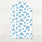 Toile de fond pour arche motif bleu et blanc style frais pour Baby Shower