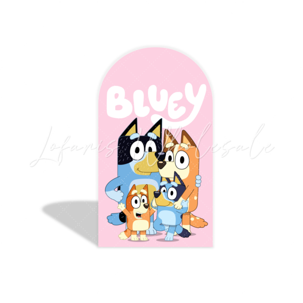Housse pour arche thème Bluey pour fête anniversaire