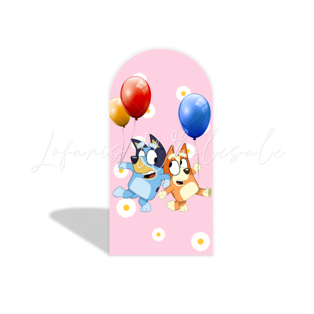 Housse pour arche thème Bluey pour fête anniversaire