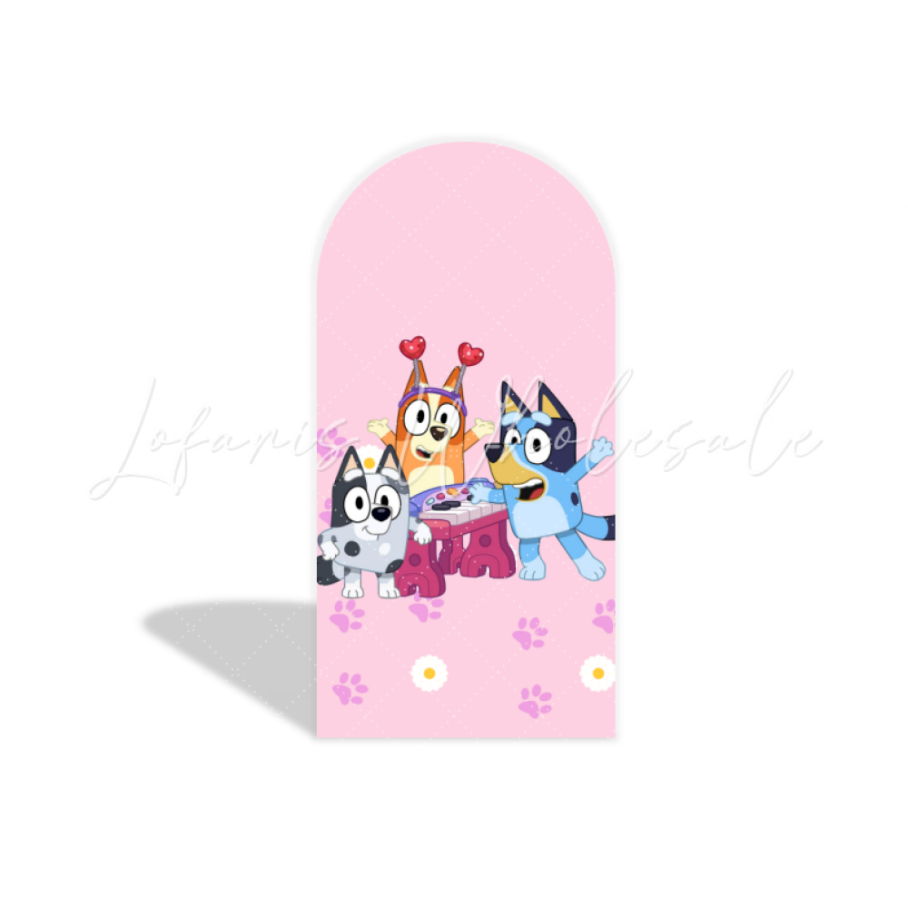 Housse pour arche thème Bluey pour fête anniversaire