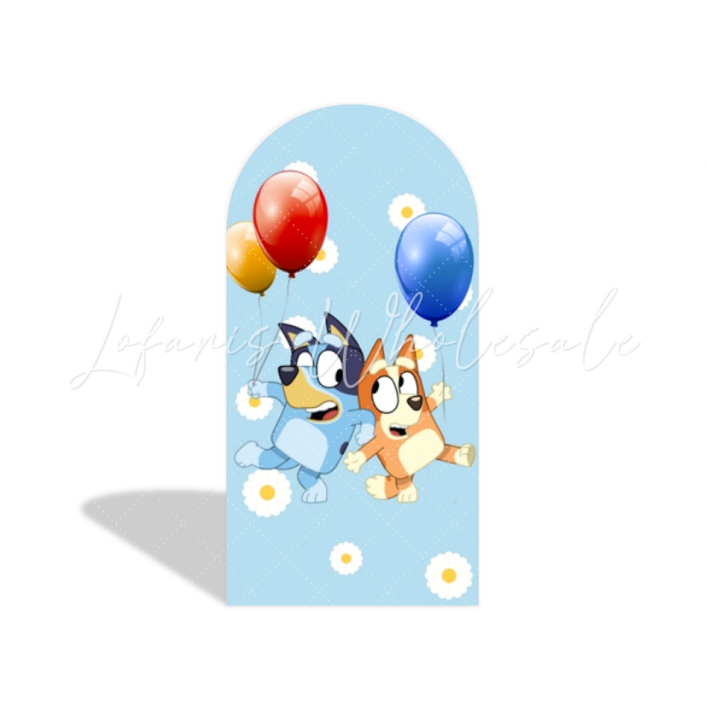 Toile de fond pour arche Joyeux Anniversaire Bluey