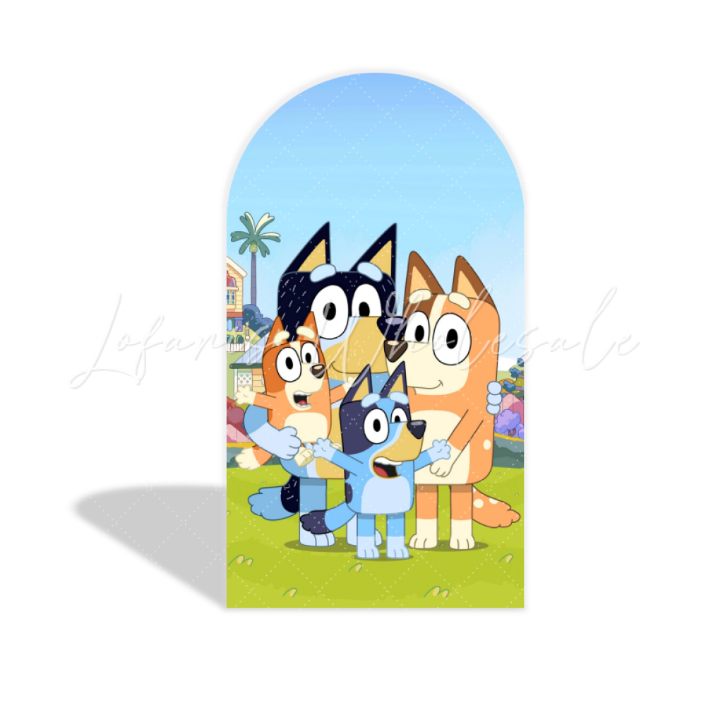 Housse pour arche Joyeux Anniversaire Bluey