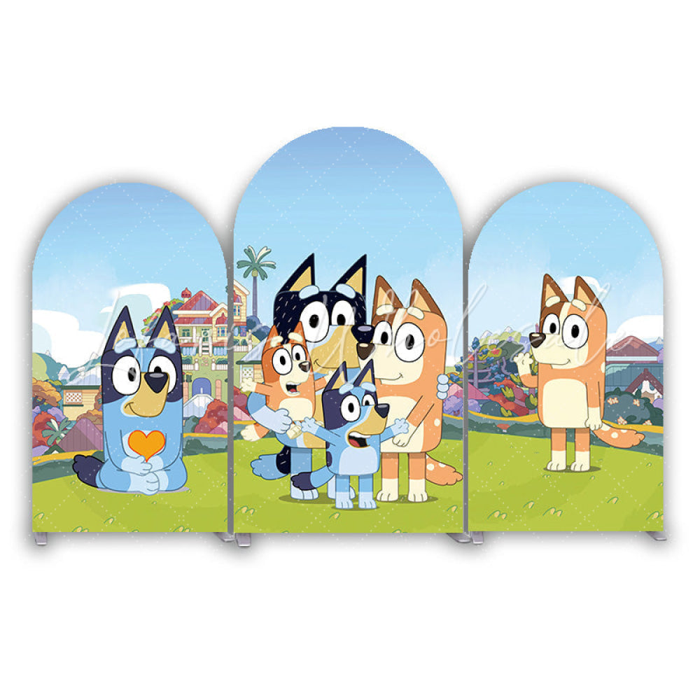 Housse pour arche Joyeux Anniversaire Bluey