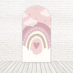 Toile de fond pour arche âme douce arc-en-ciel boho pour ambiance anniversaire rêveur