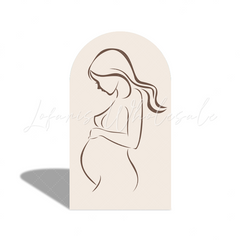 Toile de fond pour arche fête Baby Shower maman grossesse ours en peluche boho