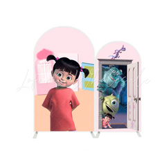Toile de fond pour arche fête anniversaire Boo Monstres et Cie
