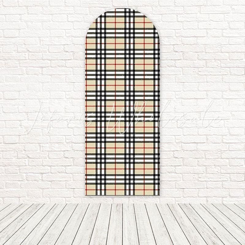 Toile de fond pour arche motif classique mode écossais Burberry pour événement moderne