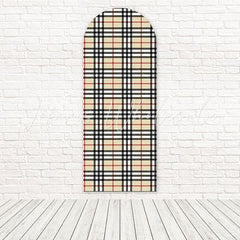 Toile de fond pour arche motif classique mode écossais Burberry pour événement moderne