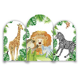 Toile de fond pour arche Joyeux Anniversaire jungle sauvage safari