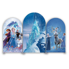 Toile de fond pour arche Joyeux Anniversaire thème La Reine des Neiges