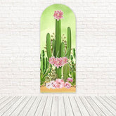 Toile de fond pour arche verdure floraison désert floral cactus pour thème jardin boho