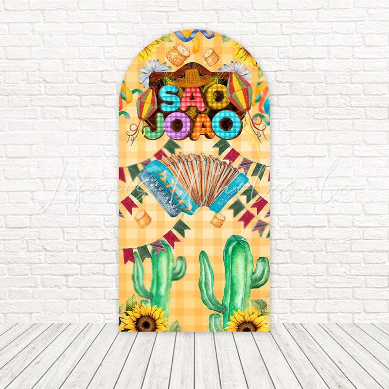 Toile de fond pour arche charme ferme festival juin cactus pour soirée culturelle
