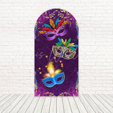Toile de fond pour arche thème mascarade masques carnaval pour grands événements