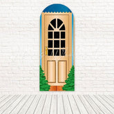 Toile de fond pour arche entrée fantaisie ludique porte dessin animé pour imagination enfants