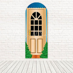Toile de fond pour arche entrée fantaisie ludique porte dessin animé pour imagination enfants