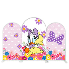 Kit toile de fond pour arche fête nœud papillon floral canard dessin animé