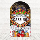 Toile de fond pour arche lumières nuit casino Vegas pour fête poker fun