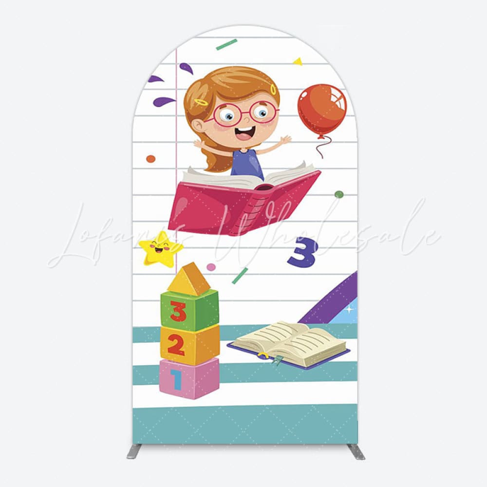 Toile de fond pour arche enfants ABC joyeux pour scène photo fête