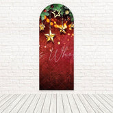 Toile de fond pour arche étincelle vert rouge festive Noël pour événement vacances