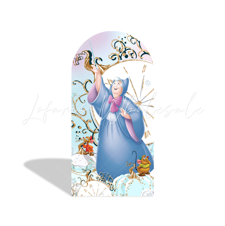 Toile de fond pour arche fond fête anniversaire princesse Cendrillon