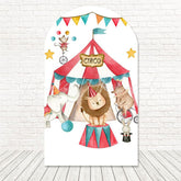Toile de fond pour arche animaux cirque pour événements carnaval fun et colorés