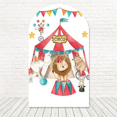 Toile de fond pour arche animaux cirque pour événements carnaval fun et colorés