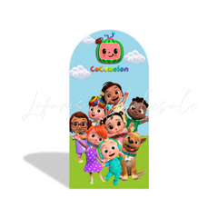 Toile de fond pour arche fête anniversaire Baby Shower Cocomelon