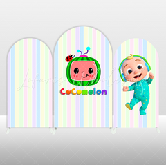 Toile de fond pour arche fond fête anniversaire Baby Shower Cocomelon