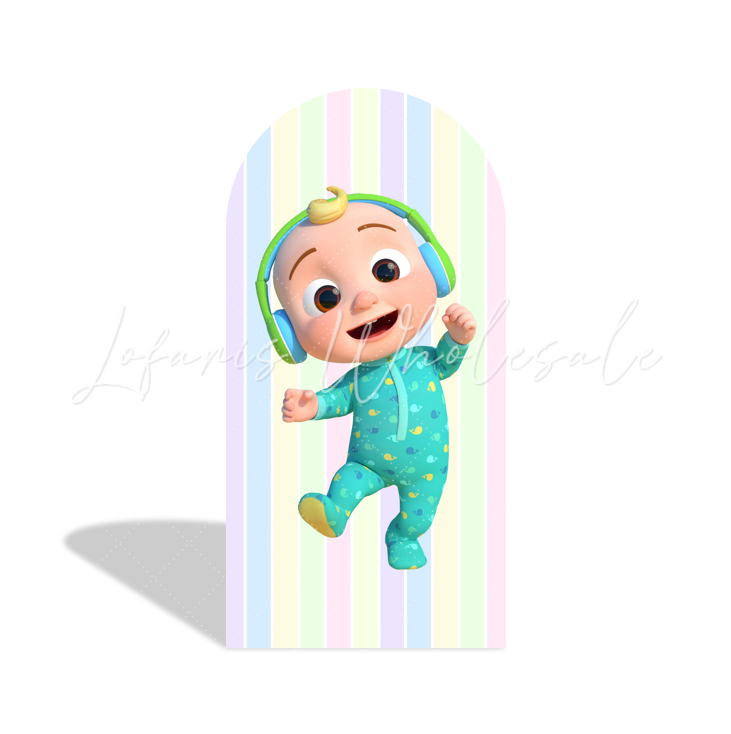 Toile de fond pour arche fond fête anniversaire Baby Shower Cocomelon