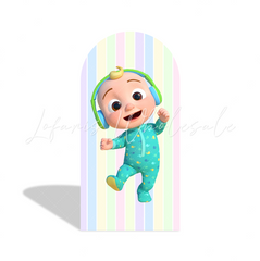 Toile de fond pour arche fond fête anniversaire Baby Shower Cocomelon