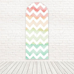 Toile de fond pour arche motif rayure audacieuse chevron coloré pour fête vibrante