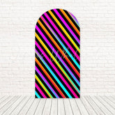 Toile de fond pour arche style pop lumières néon colorées pour ambiance nuit fun