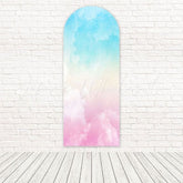 Toile de fond pour arche ambiance douce rêveuse tie dye coloré pour anniversaire rétro
