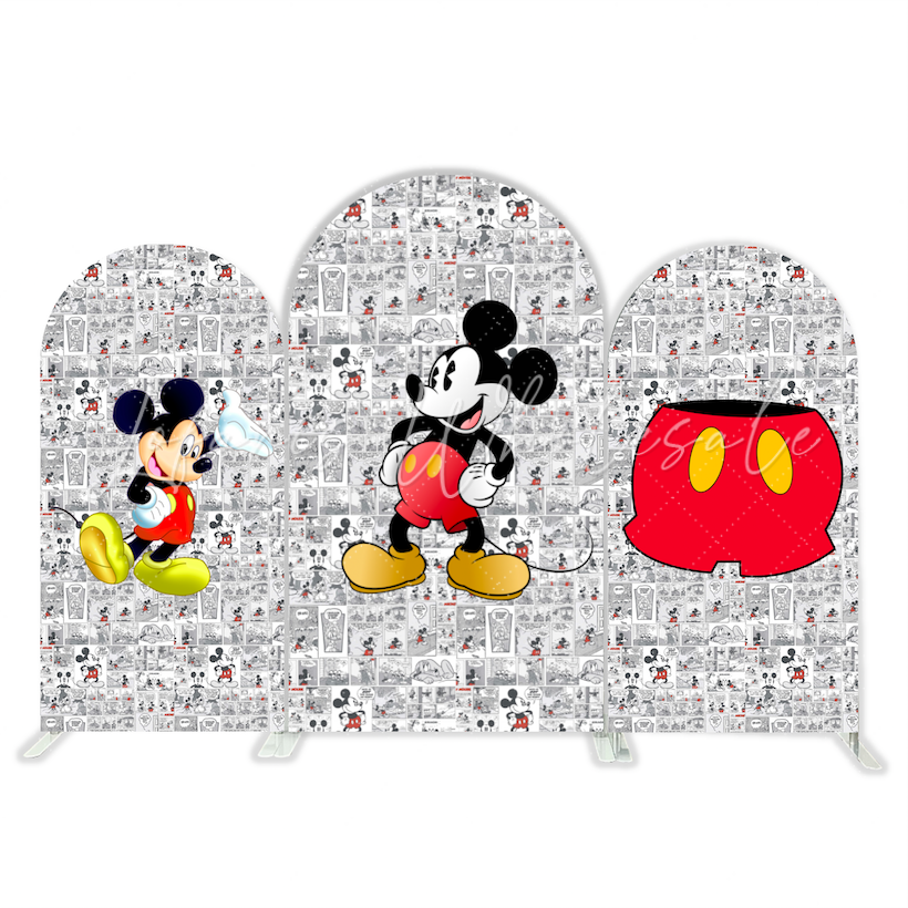 Toile de fond pour arche Joyeux Anniversaire dessin animé Mickey BD