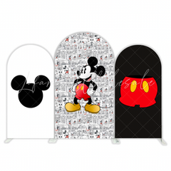 Toile de fond pour arche Joyeux Anniversaire thème dessin animé Mickey BD