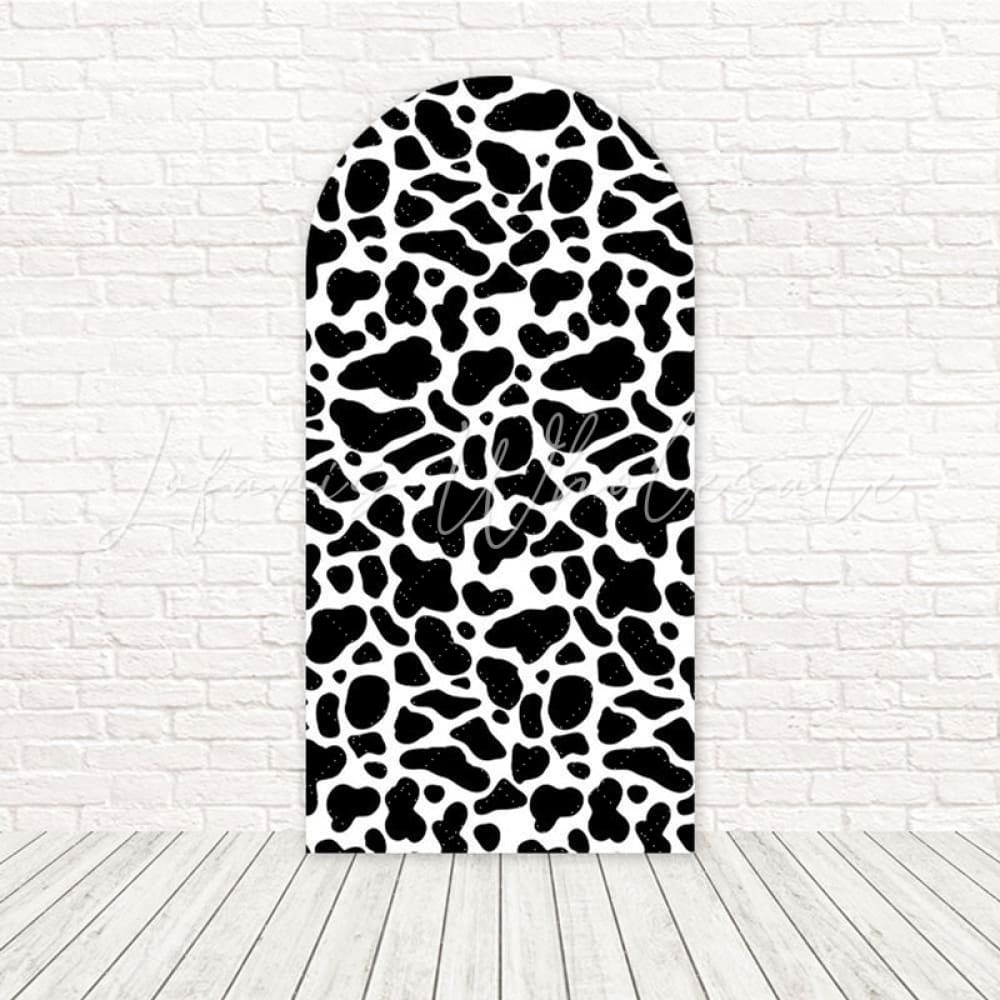 Toile de fond pour arche imprimé vache charme rustique pour ambiance fête ferme
