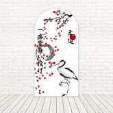 Toile de fond pour arche célébration thème judo grue pour événements arts martiaux
