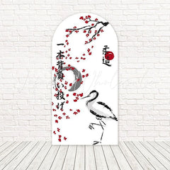 Toile de fond pour arche célébration thème judo grue pour événements arts martiaux