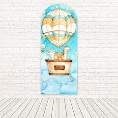 Toile de fond pour arche sourire vol fun ballon animaux mignons pour fête joyeuse