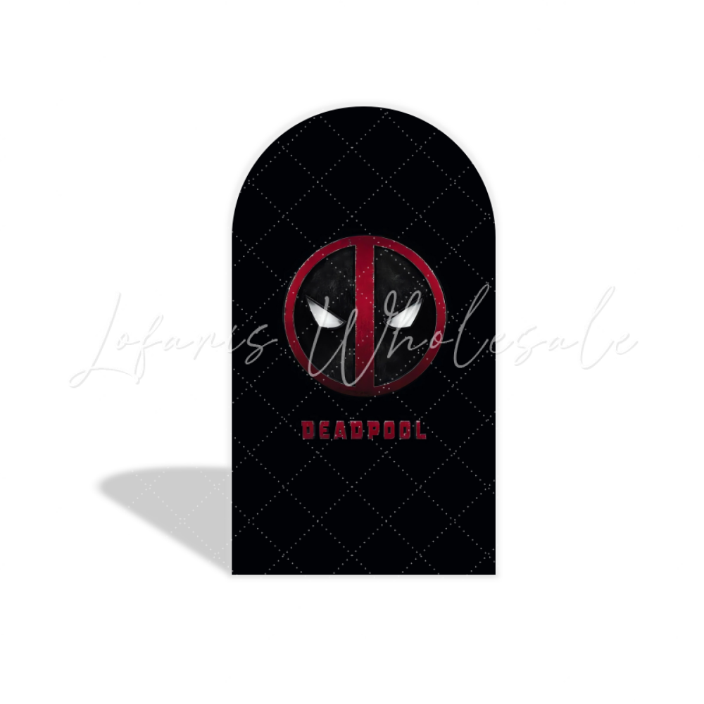 Toile de fond pour arche fête anniversaire thème Deadpool