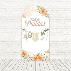 Toile de fond pour arche bébé mignon douche couches pour célébration Baby Shower