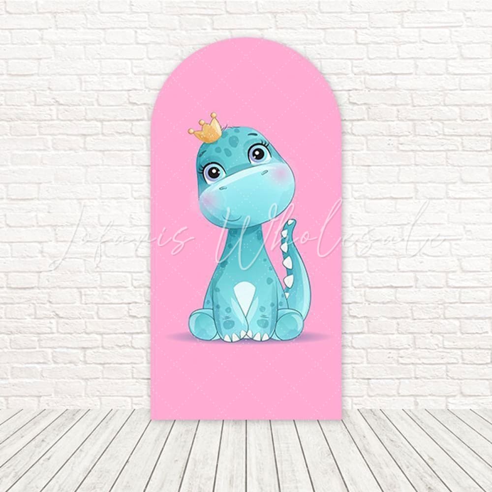 Toile de fond pour arche fun préhistorique bébé dino pour fête jungle mignonne
