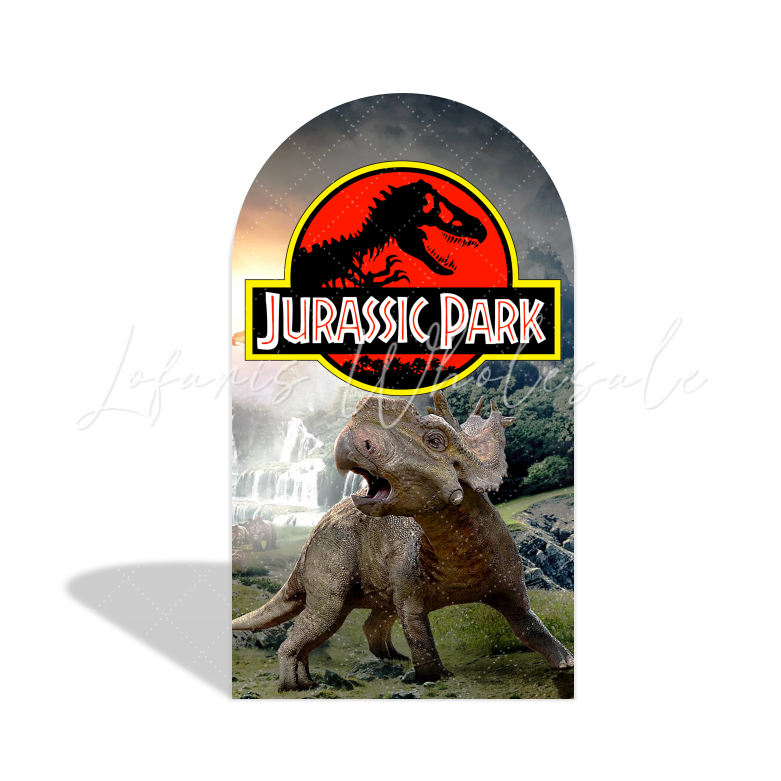 Toile de fond pour arche Joyeux Anniversaire dinosaure