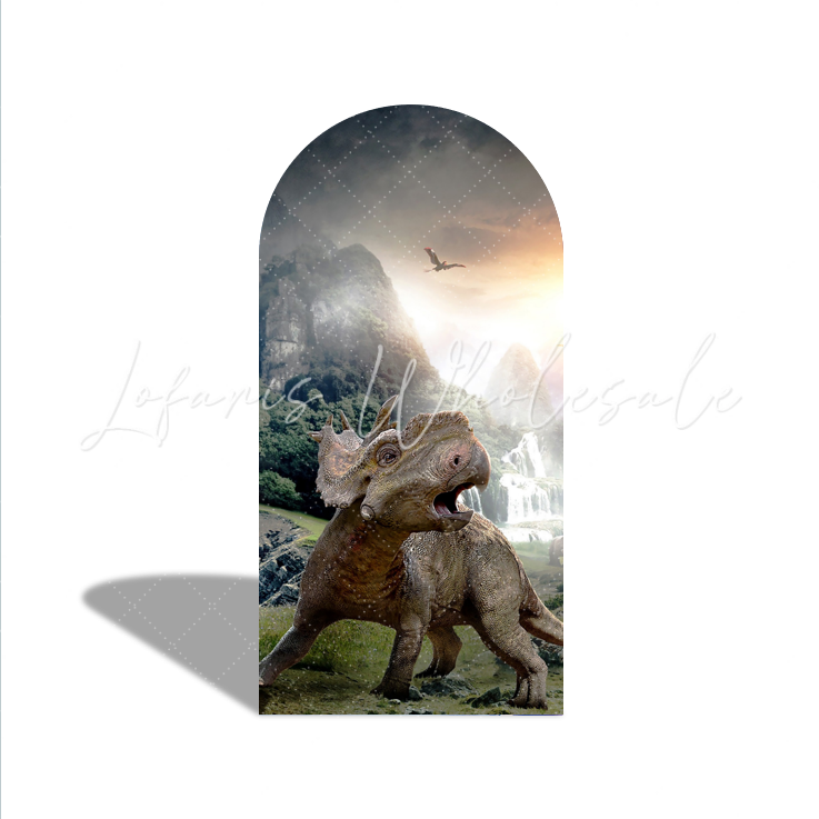 Toile de fond pour arche fête anniversaire Baby Shower thème Dinosaure