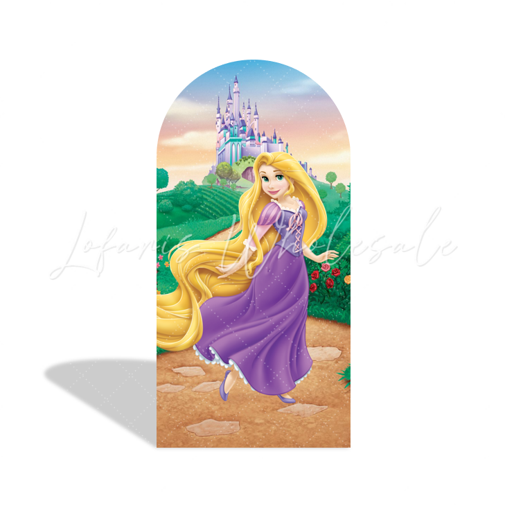 Toile de fond pour arche fond fête anniversaire Princesses Disney